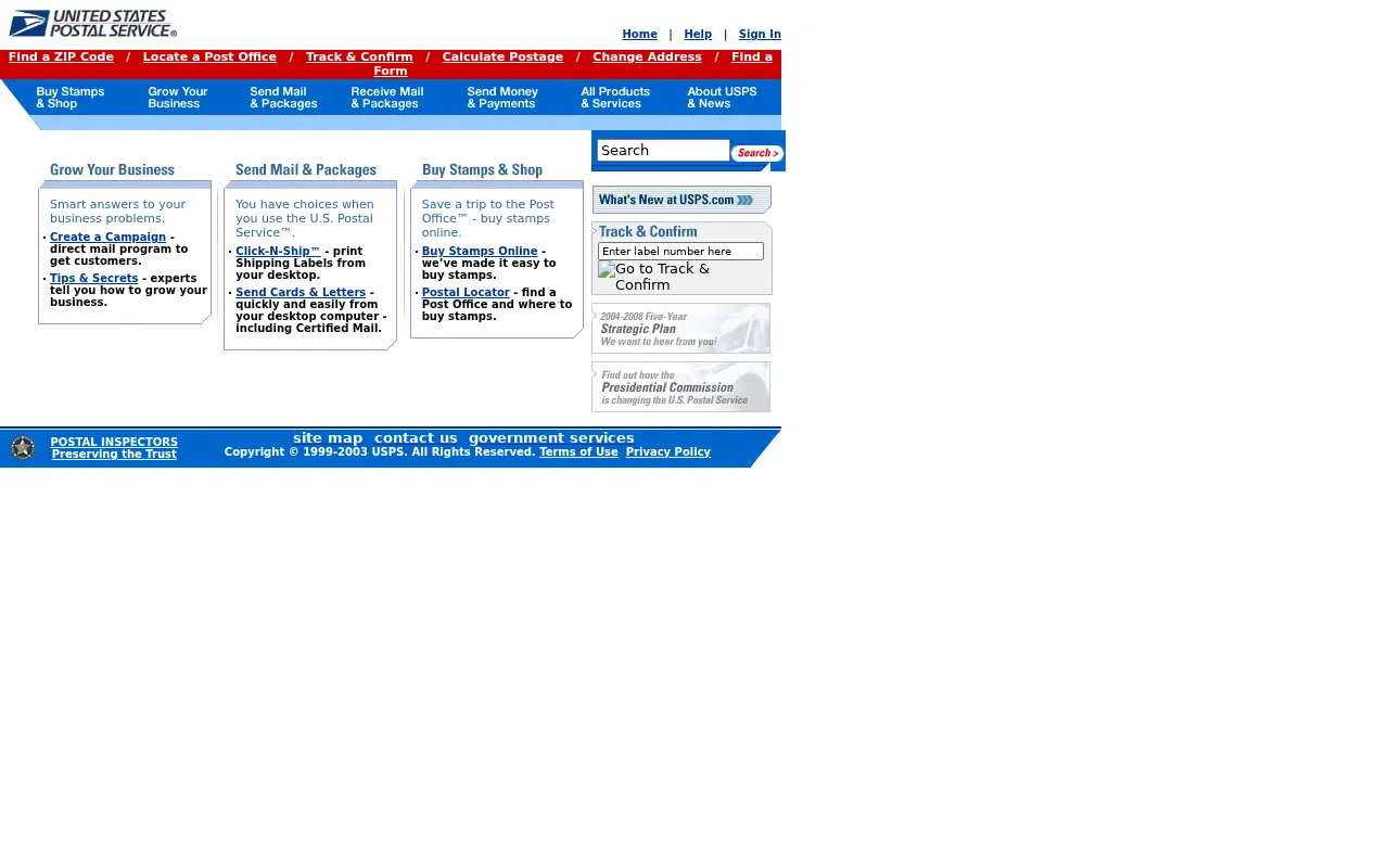 usps.com in 2003