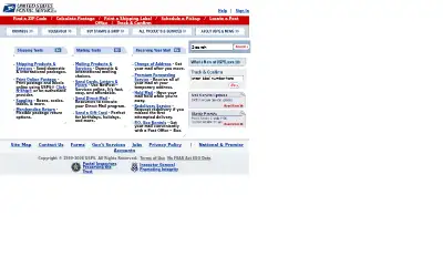 usps.com in 2006