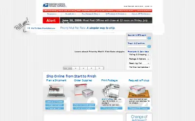 usps.com in 2009