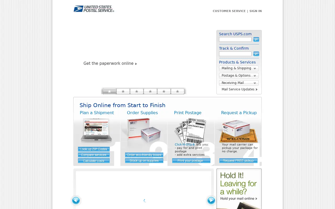 usps.com in 2011