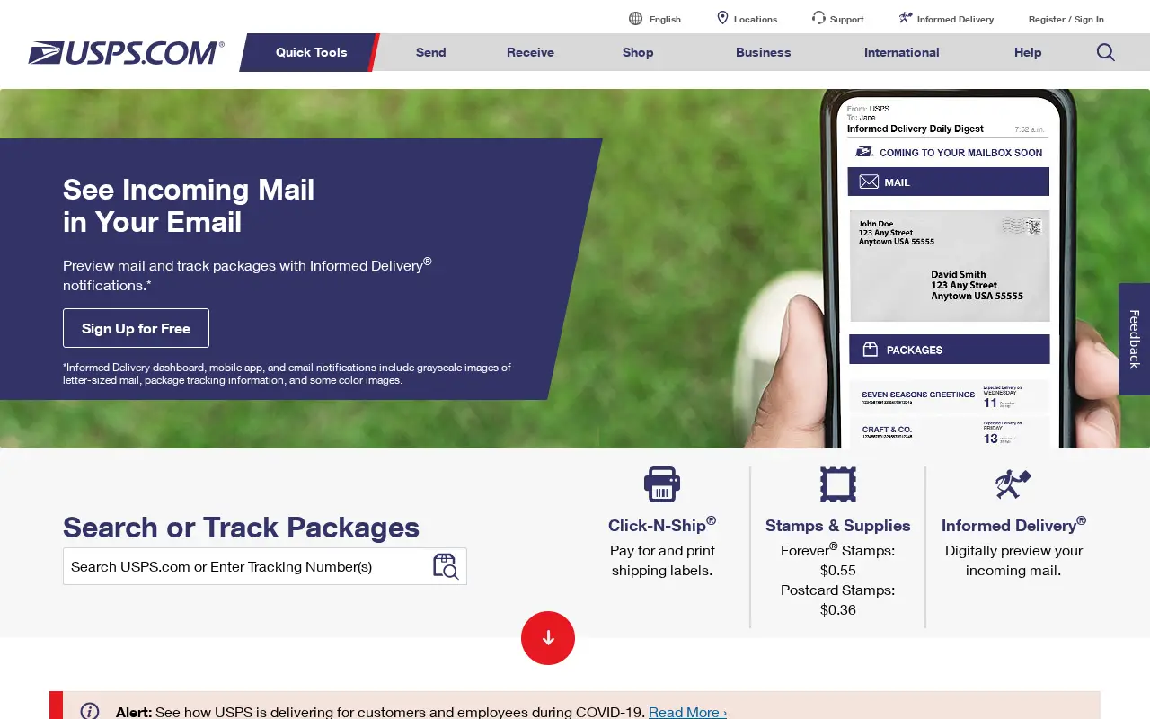 usps.com in 2021