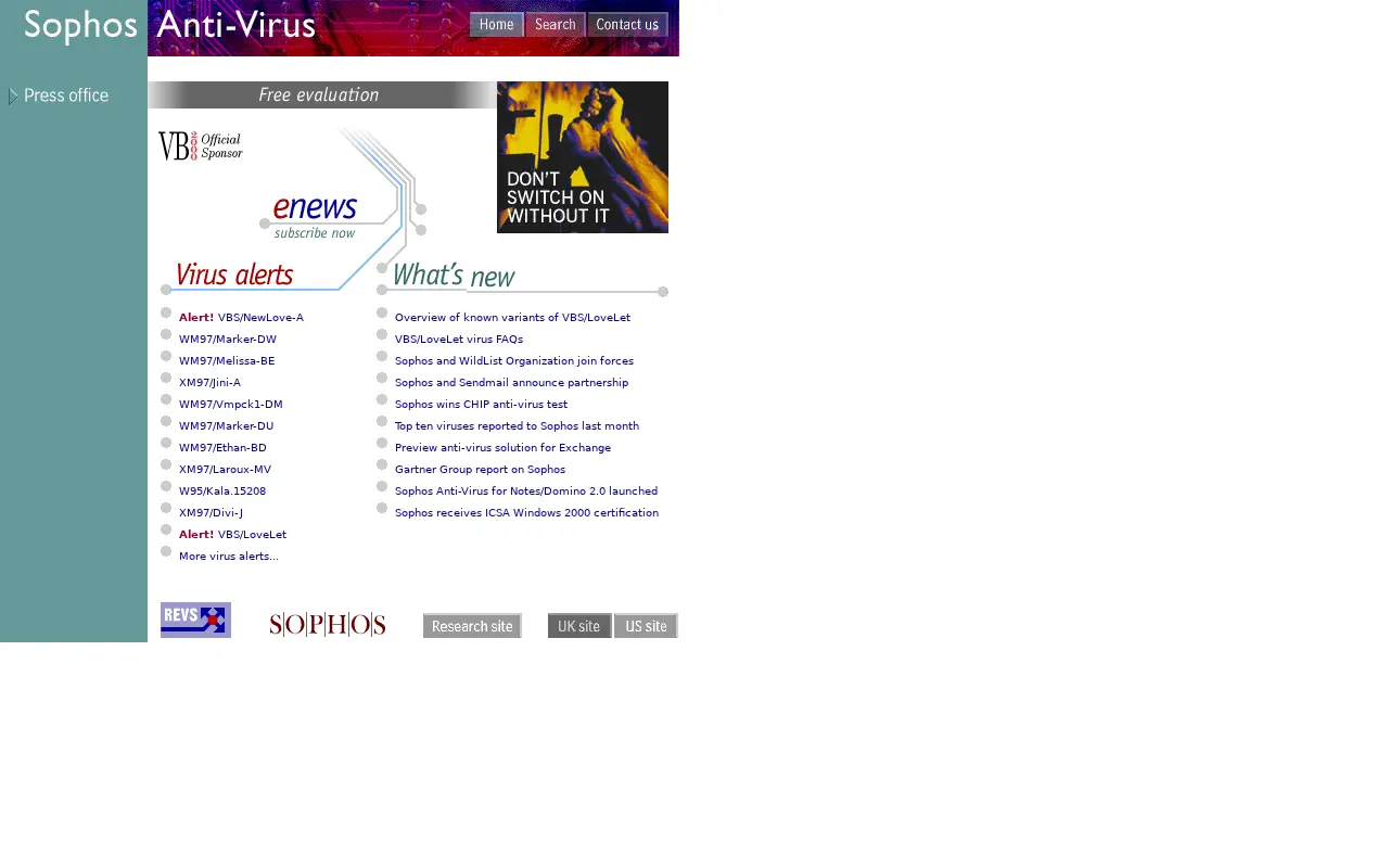 sophos.com on May 20, 2000