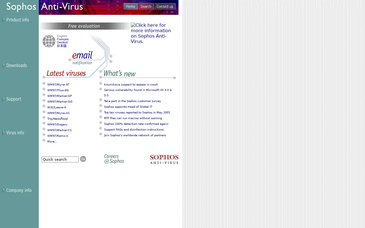sophos.com on July 2, 2001
