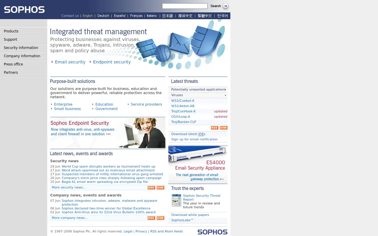 sophos.com on July 1, 2006