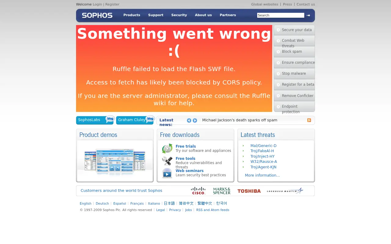 sophos.com on July 1, 2009
