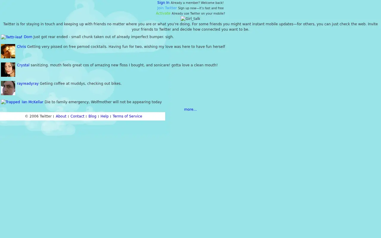 twitter.com in 2006