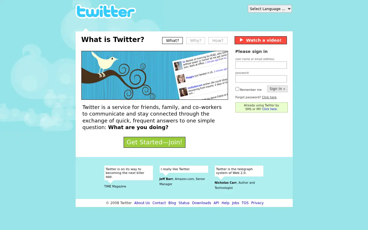 twitter.com in 2008