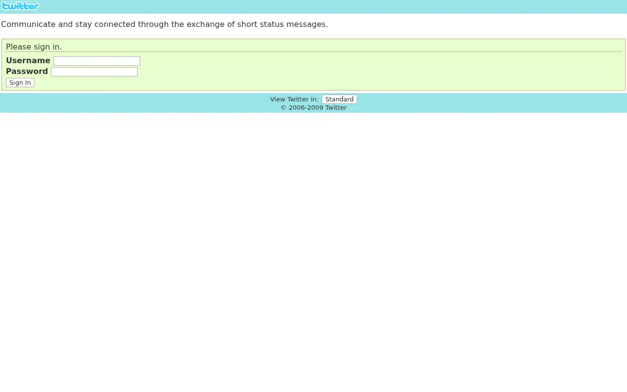twitter.com in 2009