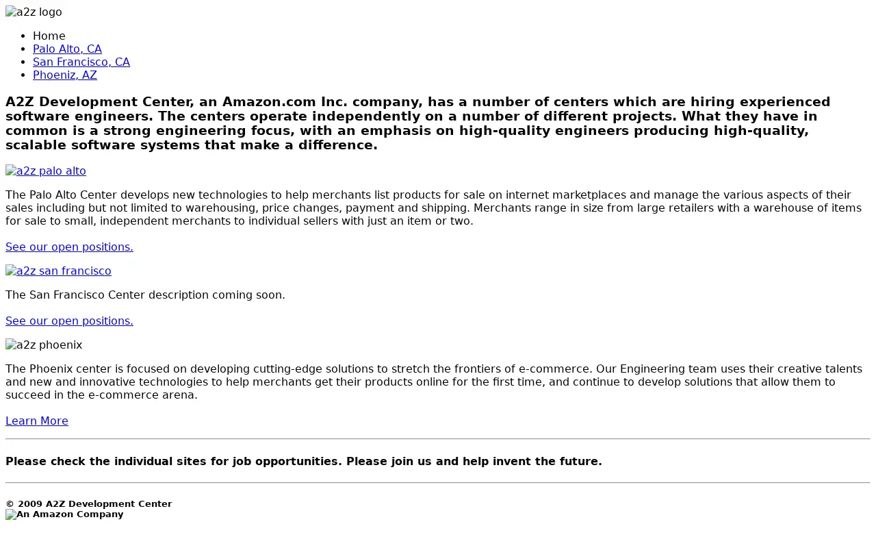 a2z.com in 2009