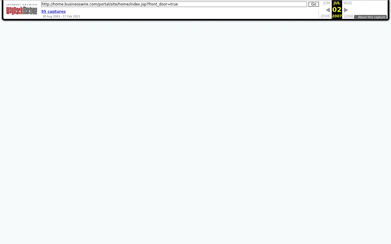 businesswire.com on July 2, 2007