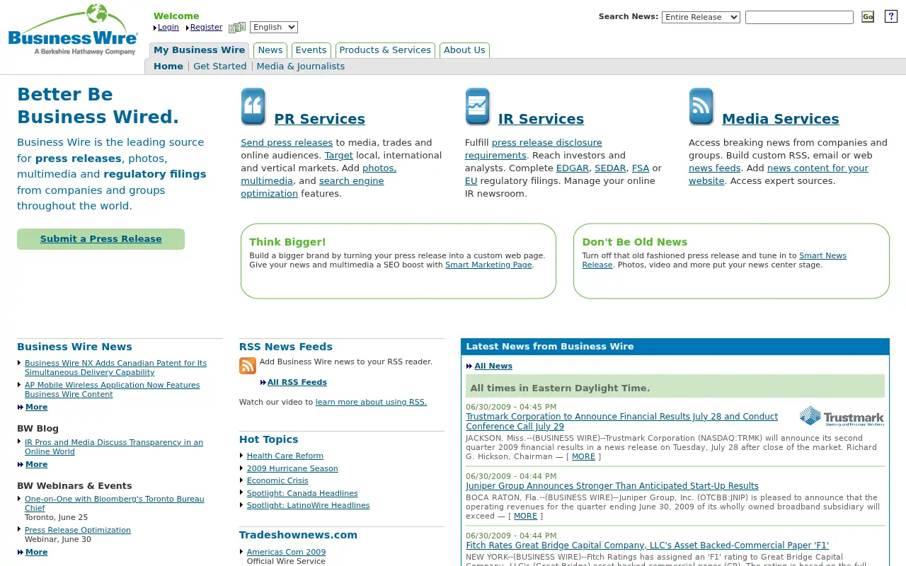businesswire.com in 2009