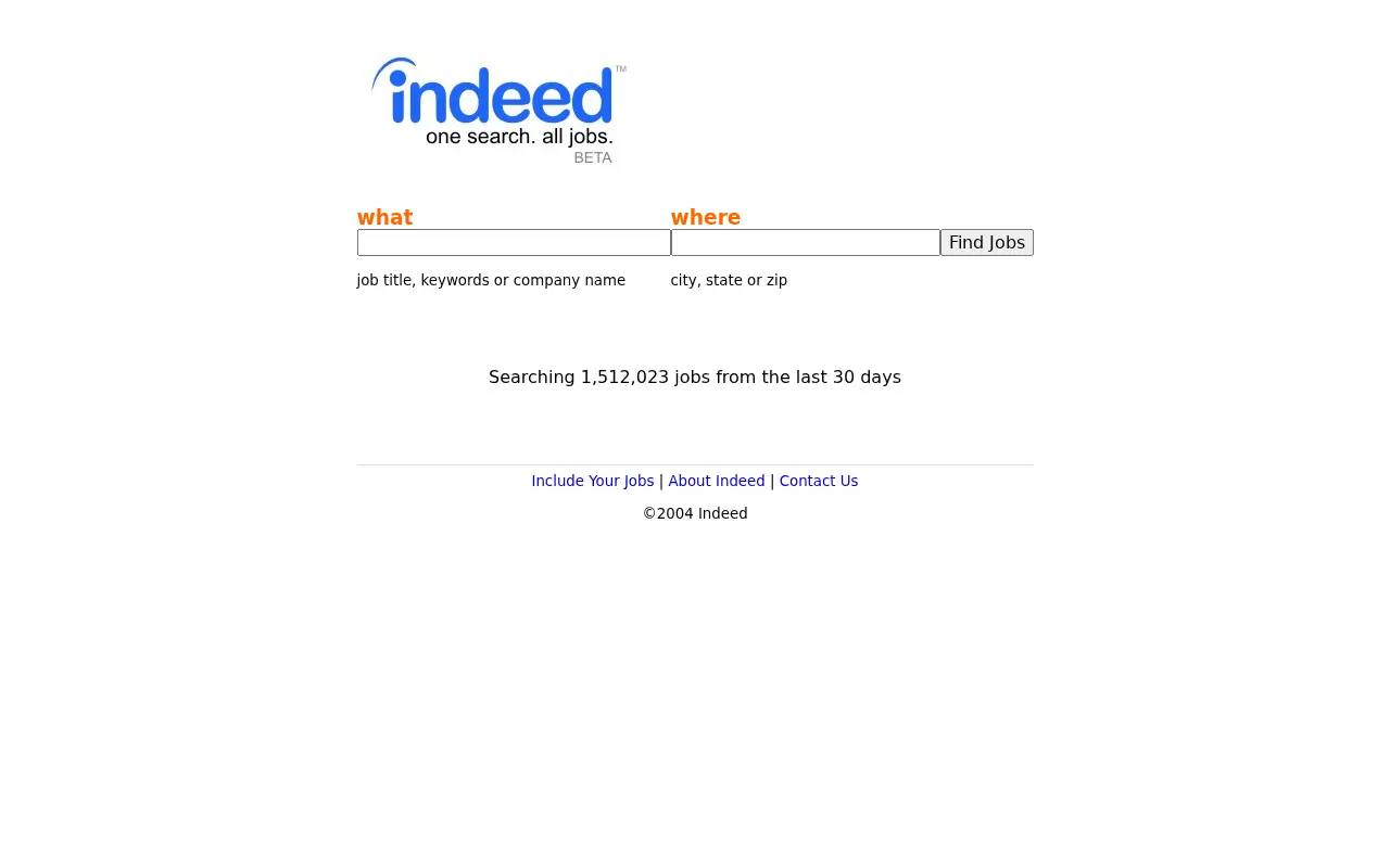indeed.com in 2004