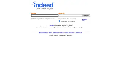 indeed.com in 2005