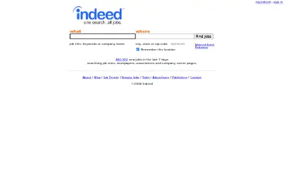 indeed.com in 2006
