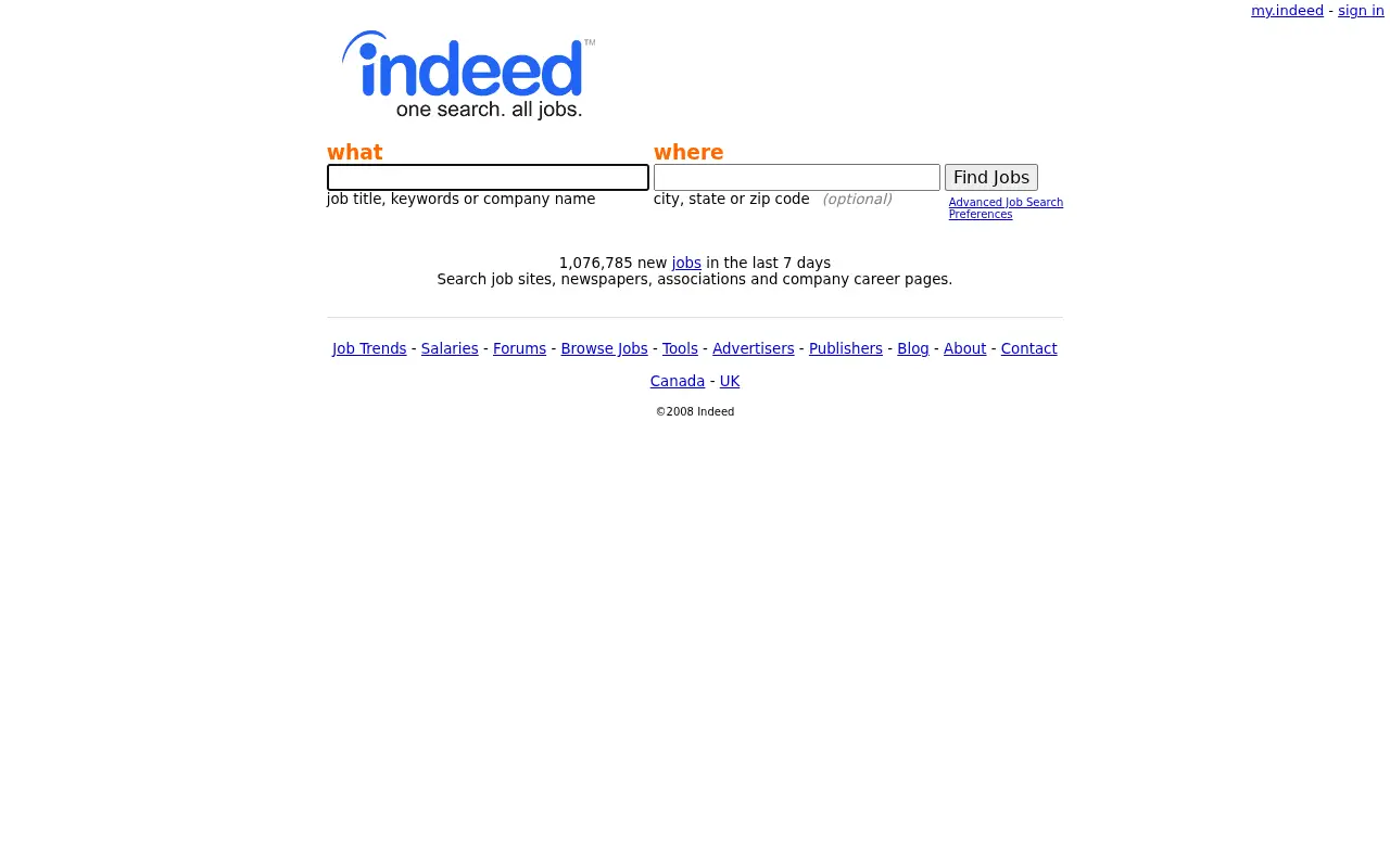 indeed.com in 2008