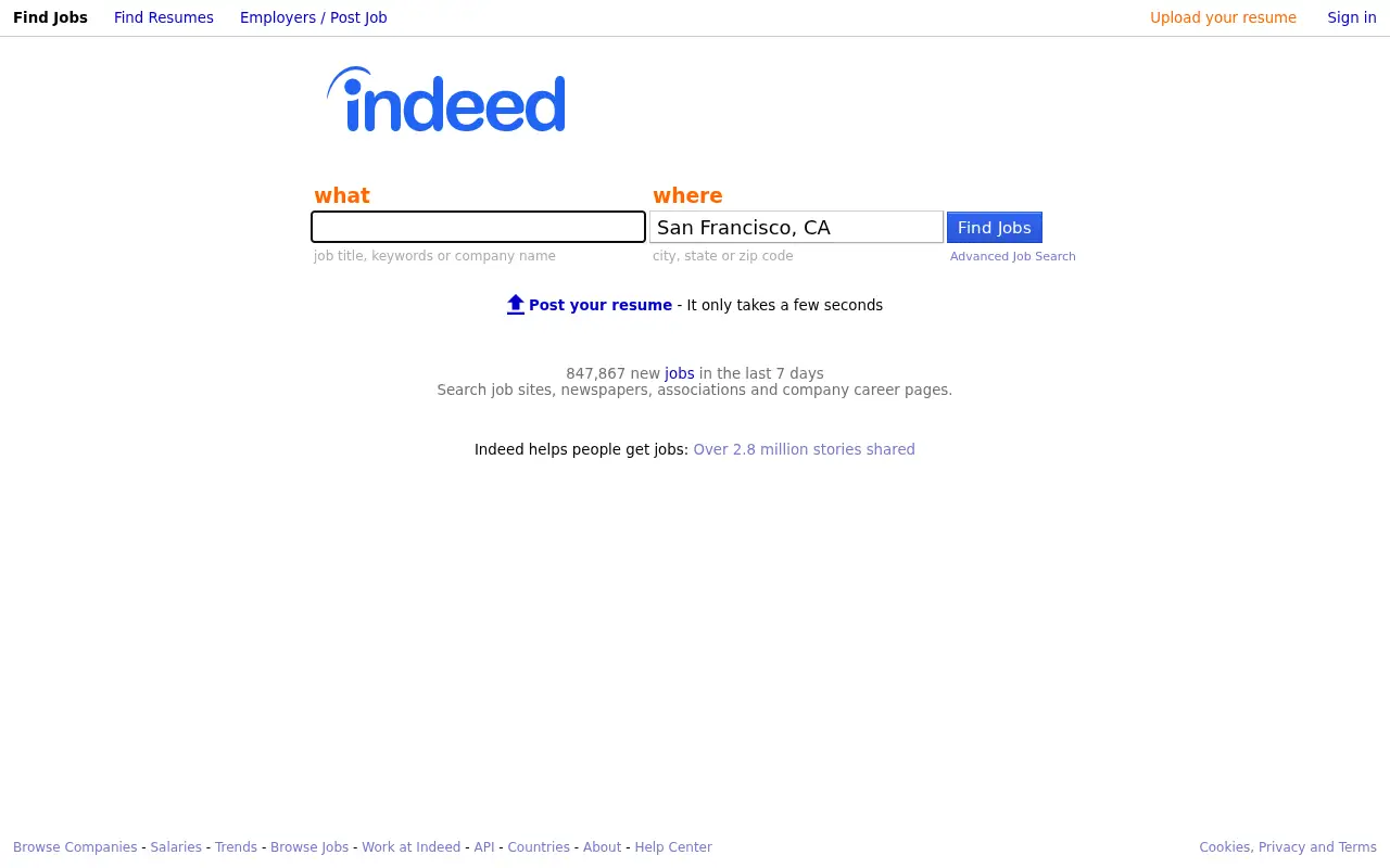 indeed.com in 2016