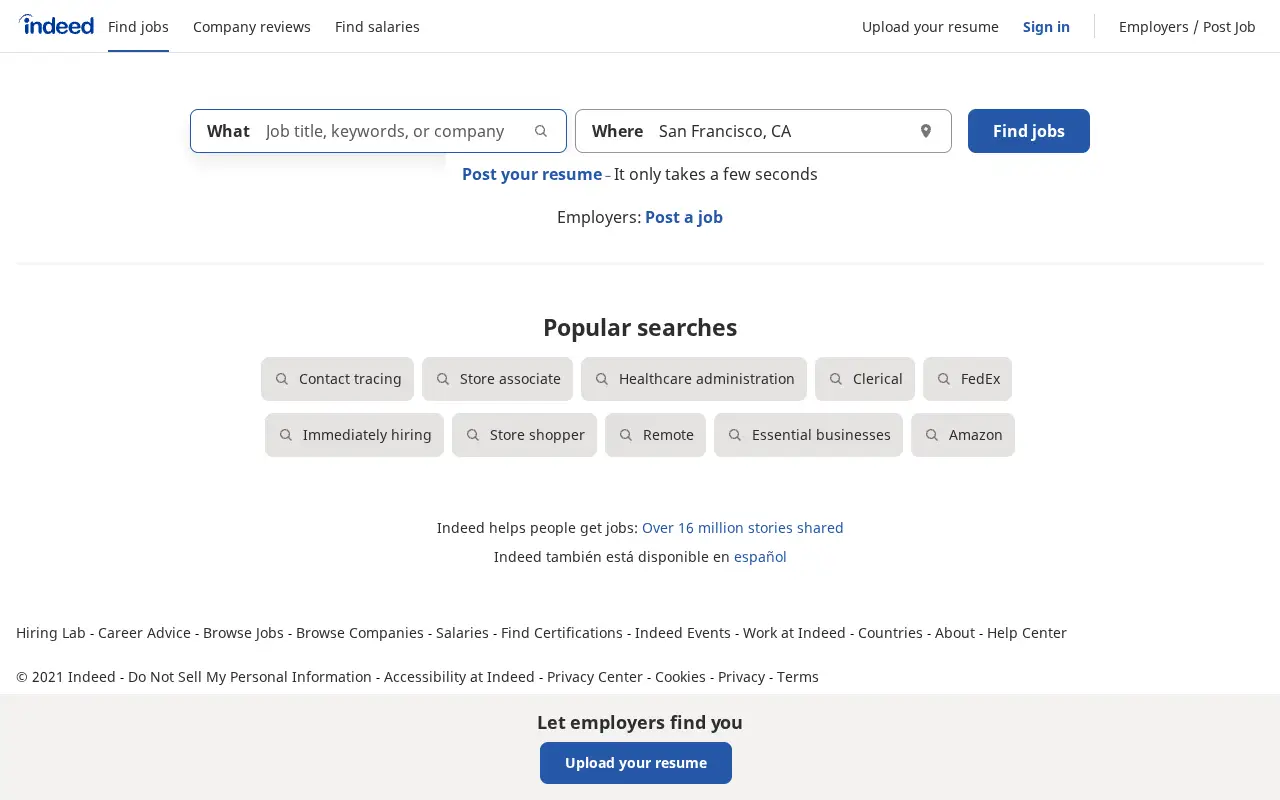 indeed.com in 2021