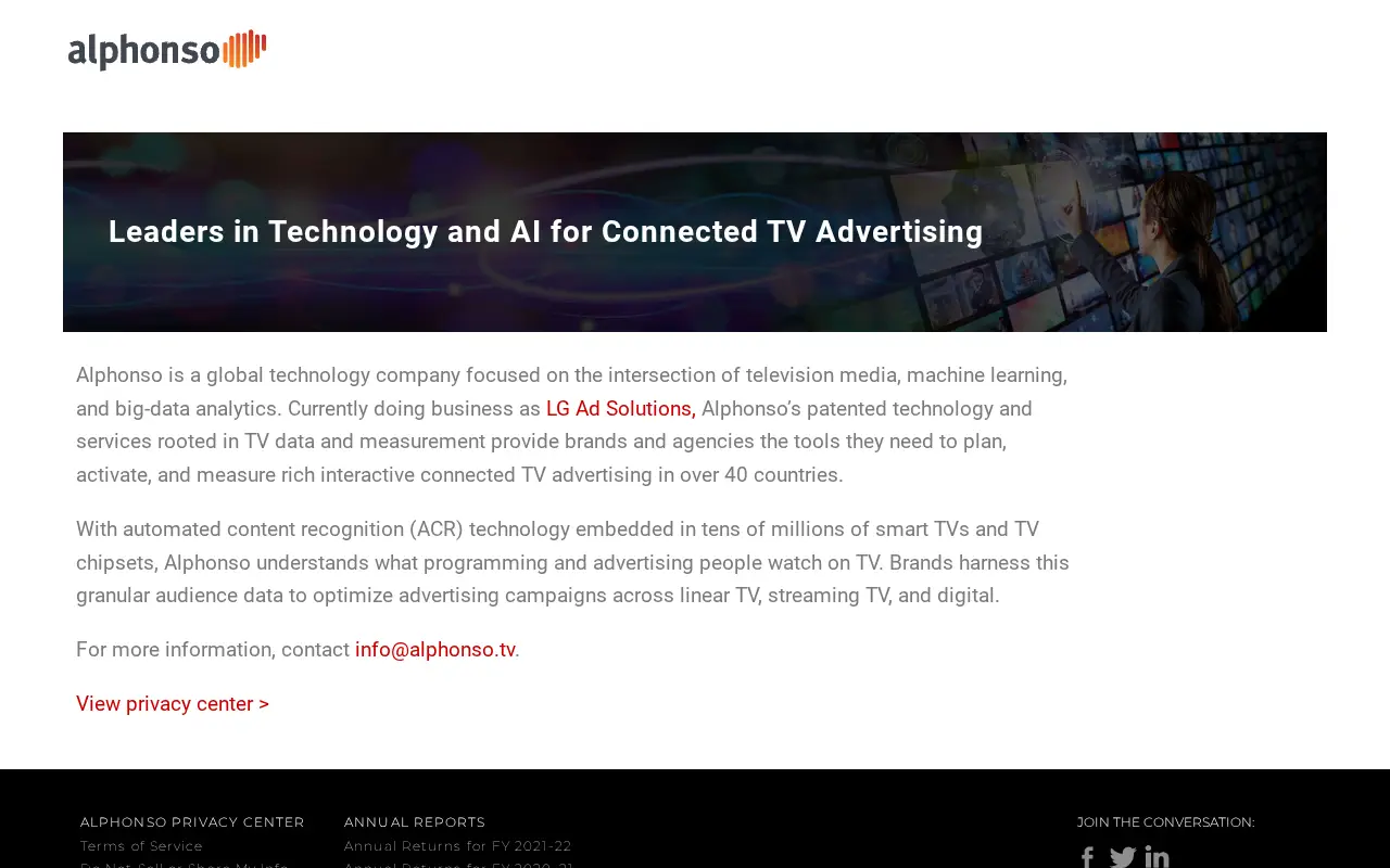 alphonso.tv in 2023