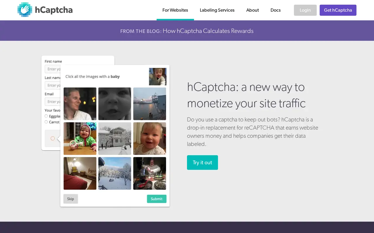 hcaptcha.com on July 2, 2019