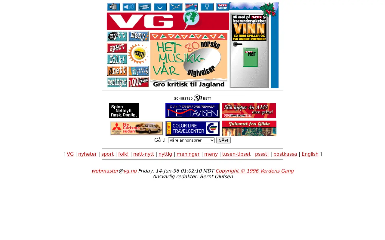 vg.no in 1996
