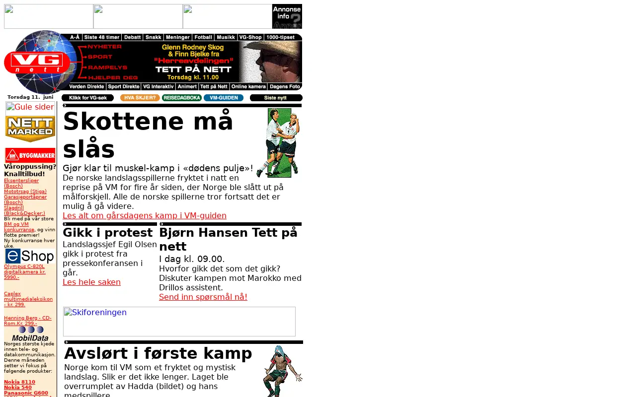 vg.no in 1998