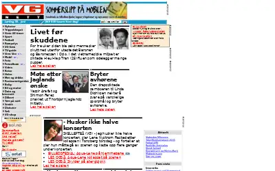 vg.no in 2001