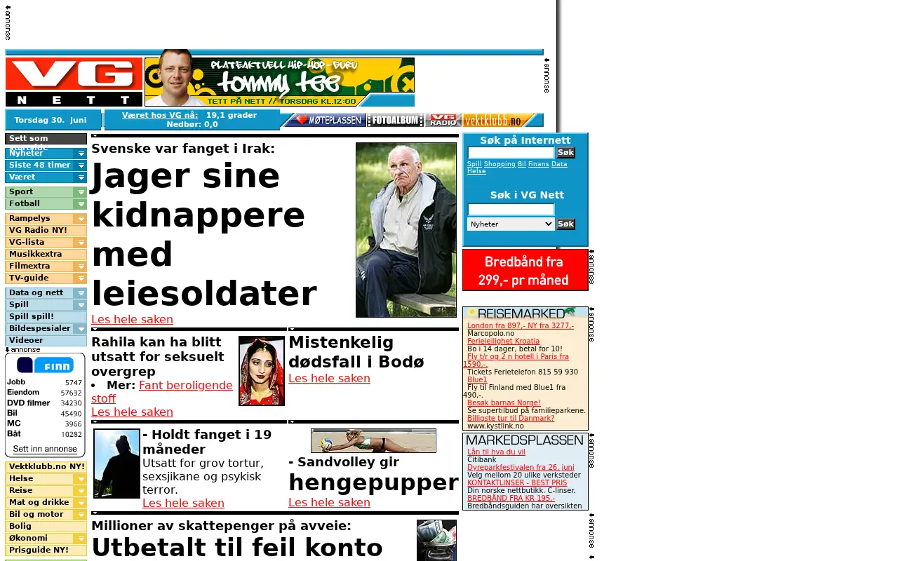 vg.no in 2005