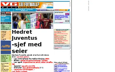 vg.no in 2006