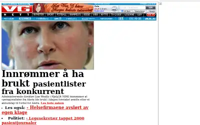 vg.no in 2010