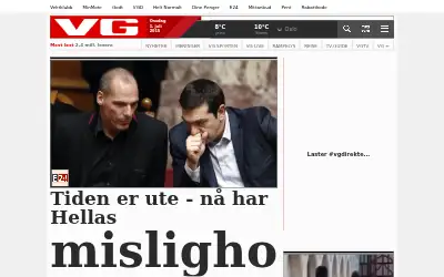 vg.no in 2015