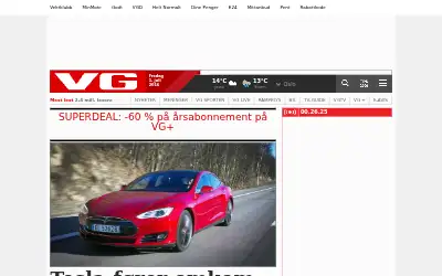 vg.no in 2016