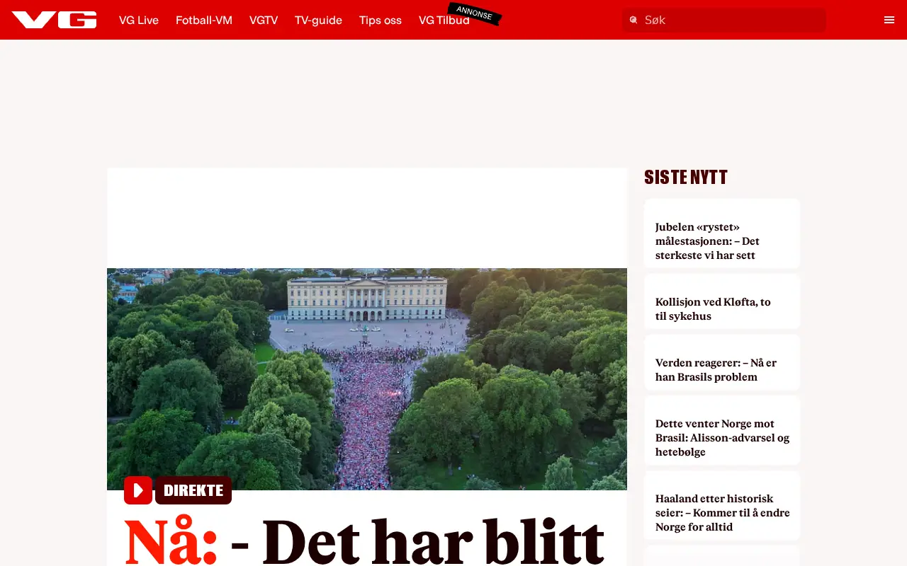 vg.no in 2026