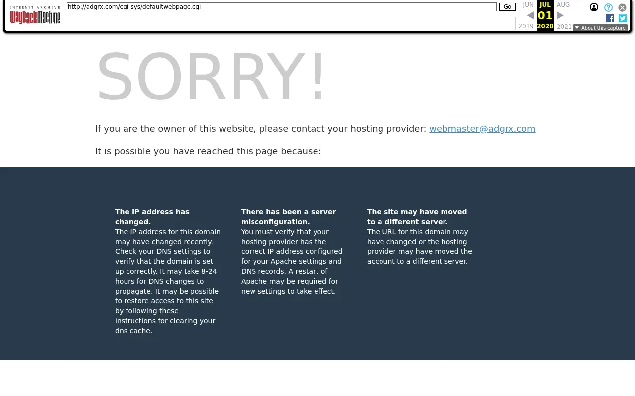 adgrx.com in 2020