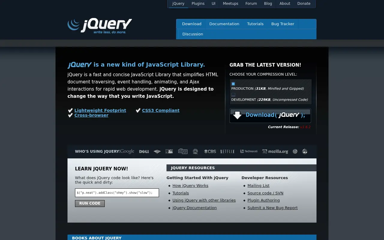 jquery.com in 2011