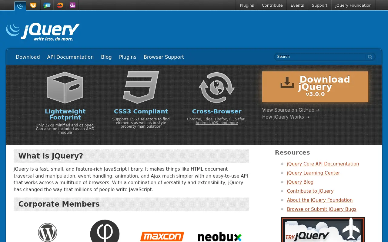 jquery.com on July 1, 2016