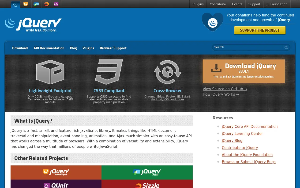 jquery.com in 2019