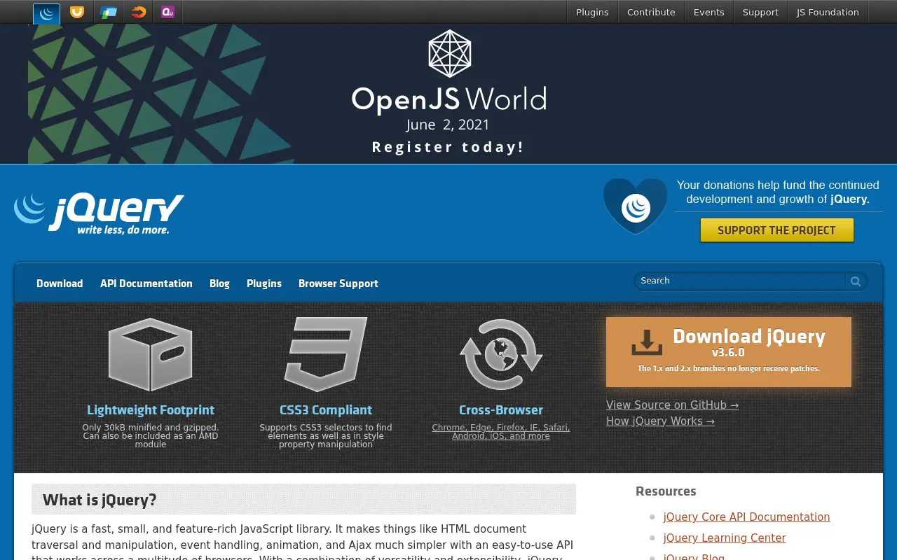 jquery.com in 2021