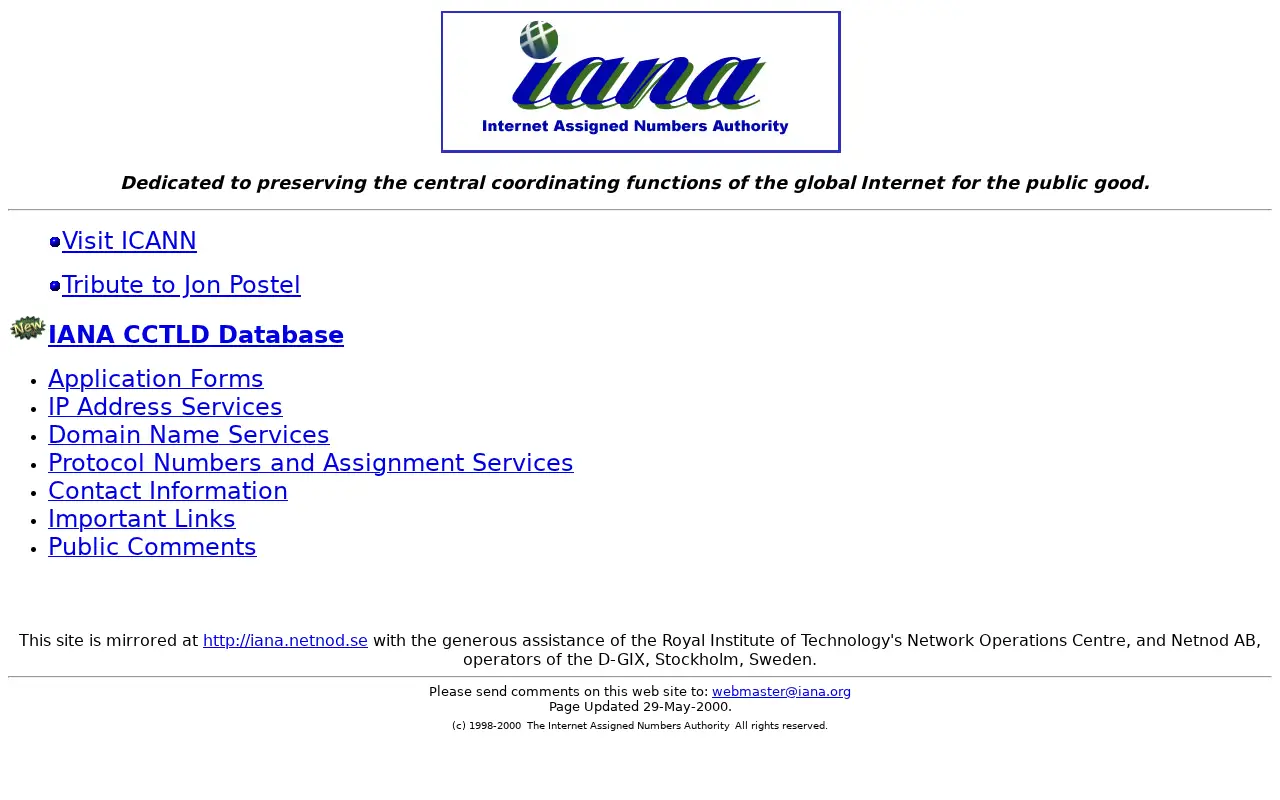 iana.org in 2000