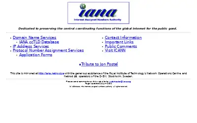 iana.org in 2001