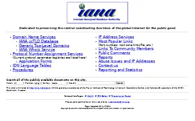 iana.org in 2005
