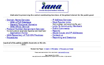 iana.org in 2006
