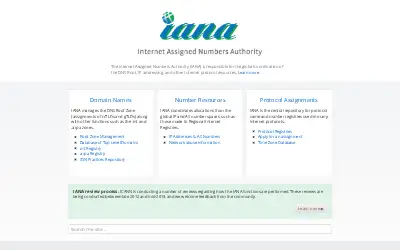iana.org in 2013