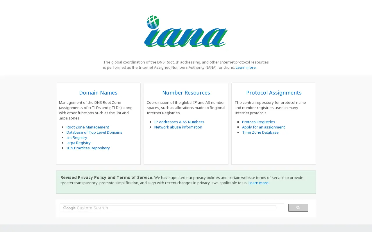 iana.org in 2019
