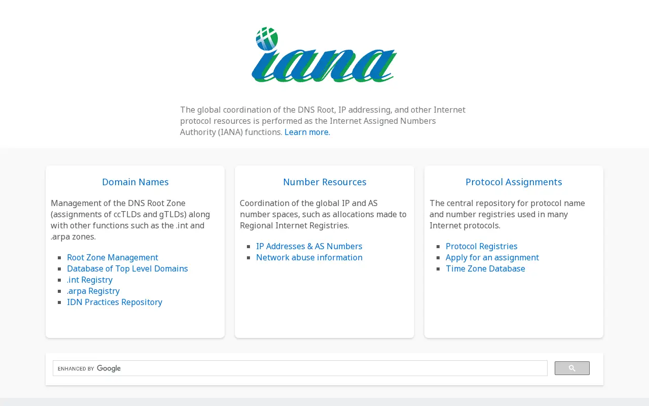 iana.org in 2022