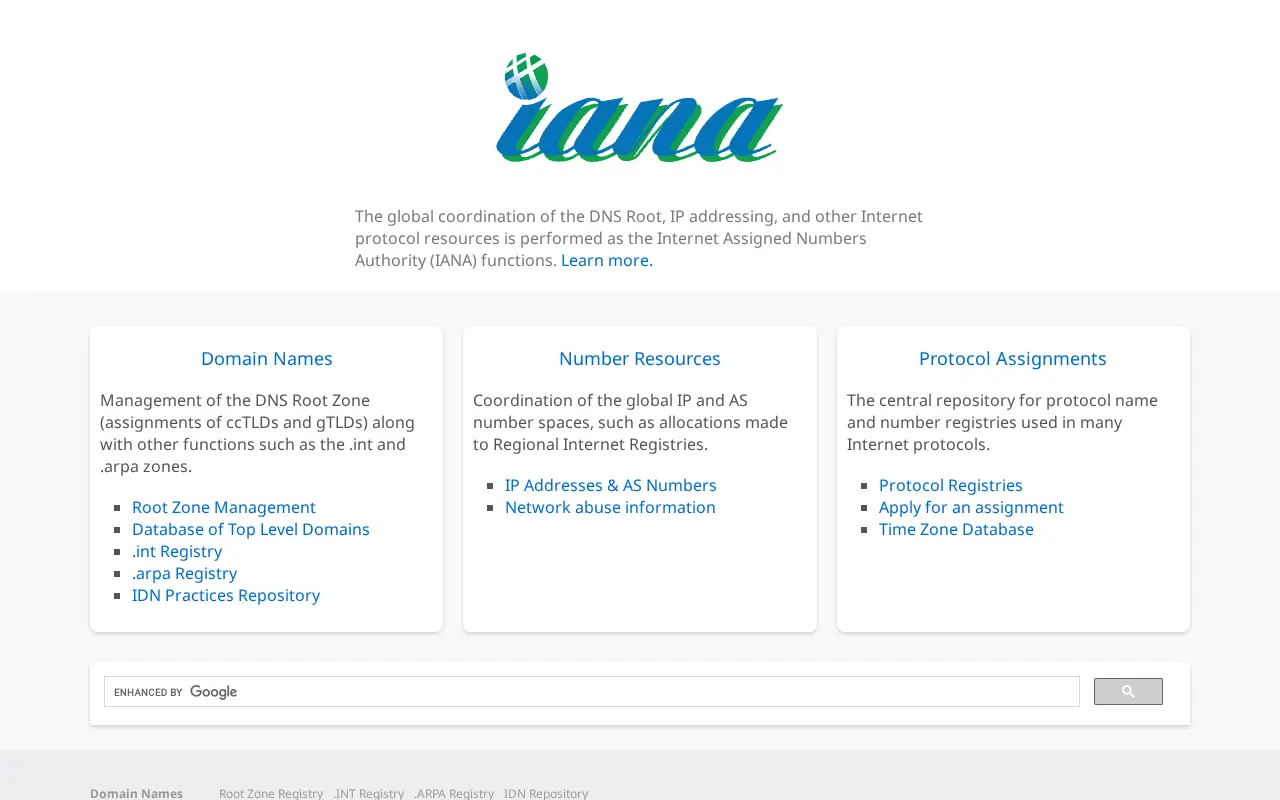 iana.org in 2025