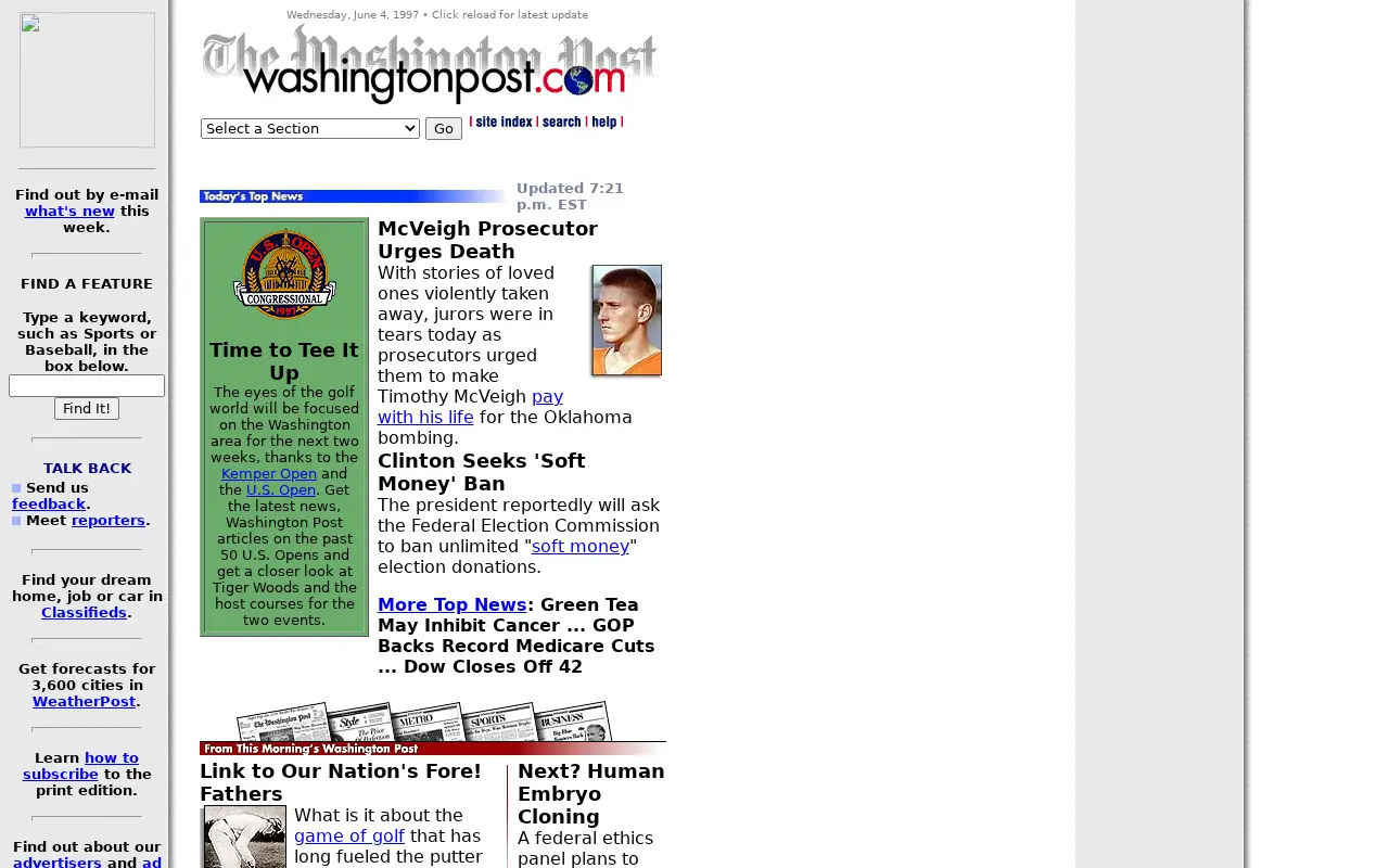 washingtonpost.com in 1997