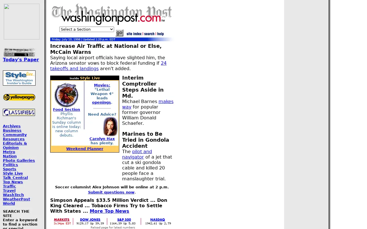 washingtonpost.com in 1998