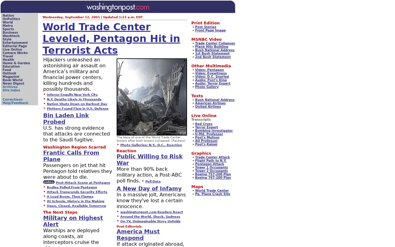 washingtonpost.com in 2001