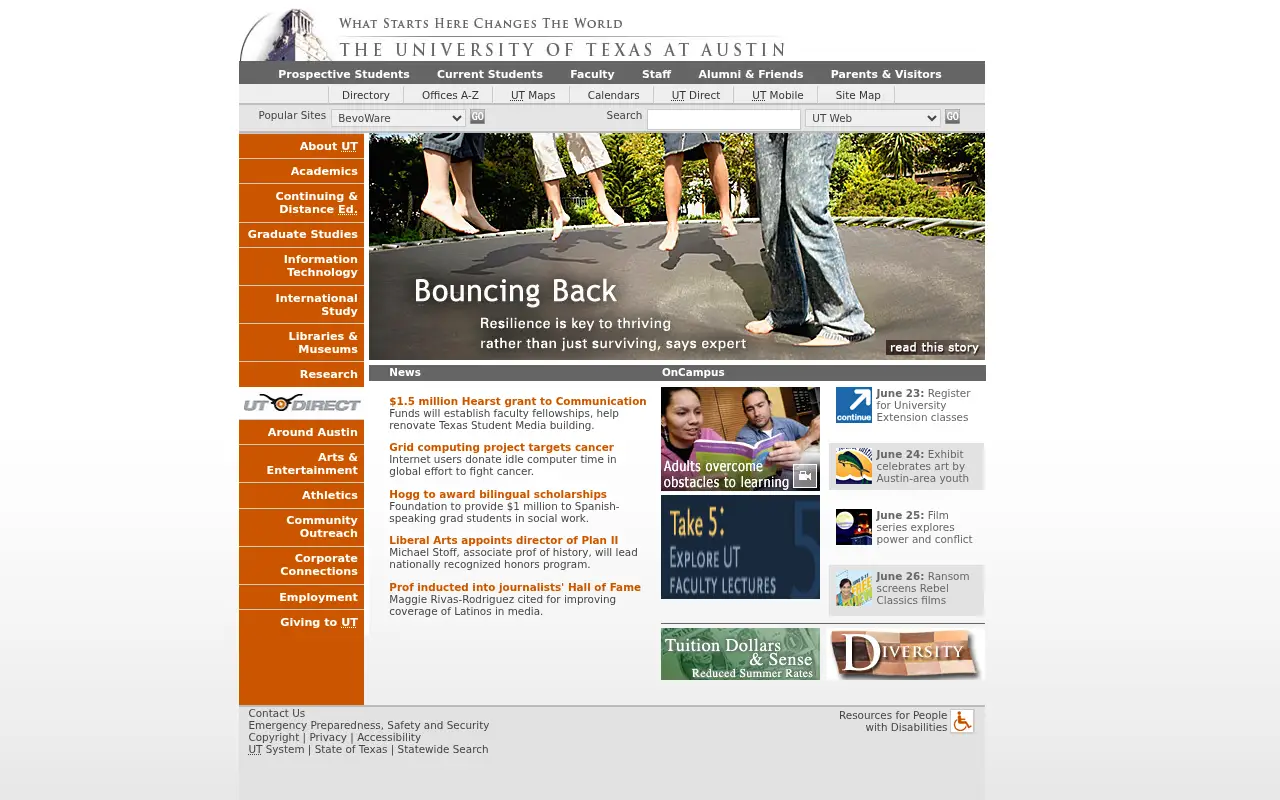 utexas.edu in 2008