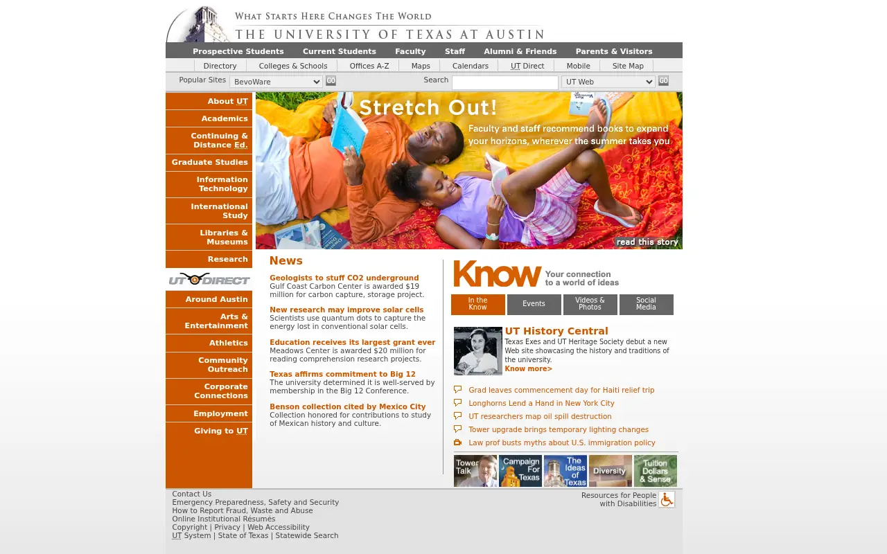 utexas.edu in 2010